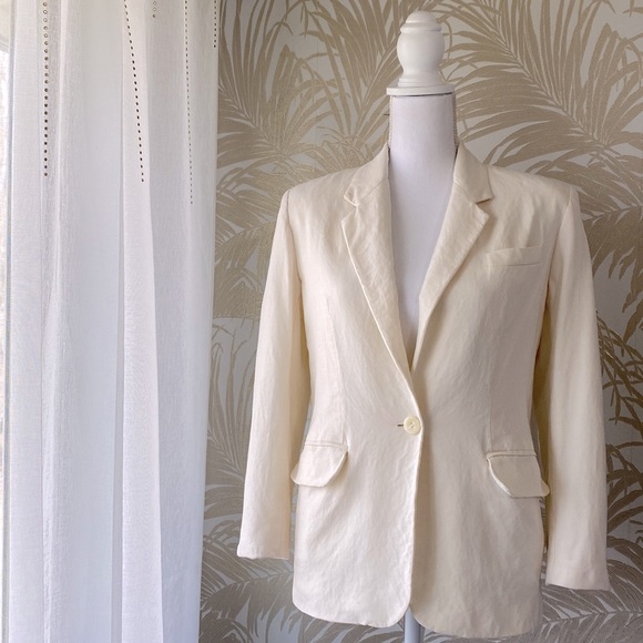 Charter Club Jackets & Blazers - Charter Club Petites Cream Color Blazer size 8P